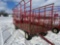 Pequea 818 18 ft flare top bale kicker wagon on Pequea 606 running gear