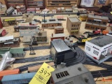 Train Slot Car Layout table, Houses, Engines, etc