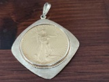 1986 Gold Liberty Coin 1 Oz in Bezel