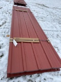 36in x 12ft 29 gauge red steel roofing/siding, 50 pieces, bid times 600 linear feet