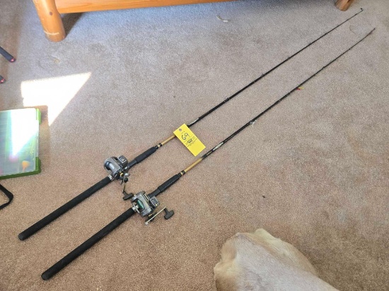 (2) Cabela depthmaster trolling series rods w/ reels | Estate ...