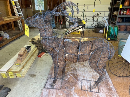 Metal Rustic Outdoor Reindeer