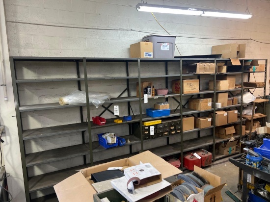 Six Section Metal Shelving, Contents Not Included
