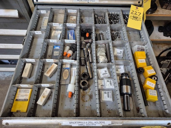 Drawer Contents - Spade Drill Bits, Drill Holder, Small Collets