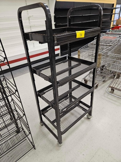 Wire rack on casters
