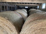 (12) 1st cut 4x5 net wrapped bales stores inside