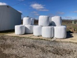 (9) 4x4 wet wrapped 3rd cut bales