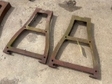 Set of 2 Heavy Cast Iron Industrial Legs