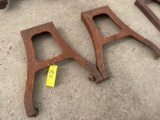 Set of 2 Heavy Cast Iron Industrial Legs