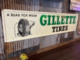 Gillette Tires Embossed Sign