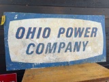 Ohio Power Company Painted Tin Sign