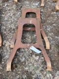 Pair of Heavy Cast Iron Industrial Legs