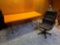 6 Ft. Orange Wood Top Folding Table & Office Chair