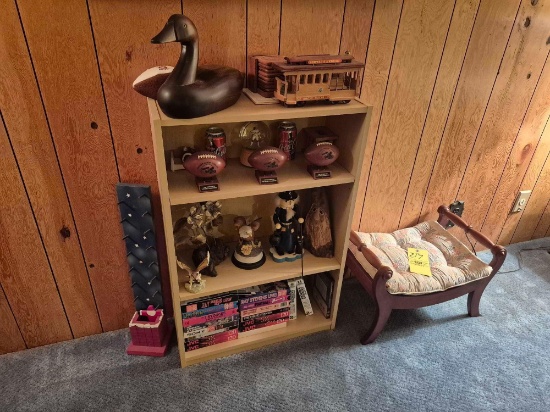 Small Foot Rest, Shelf, Sports Items, Small Decor, & VHS Tapes