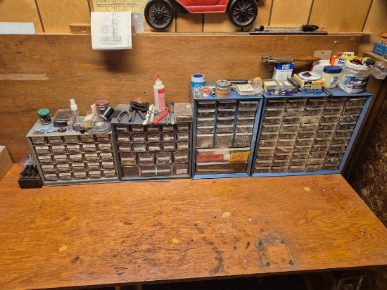 Assortment of Hardware Organizers & Contents