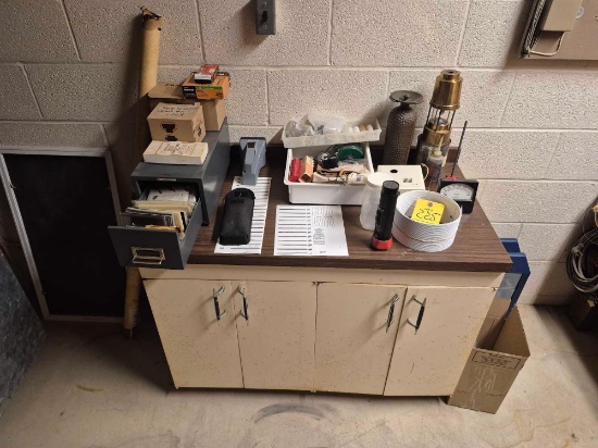 Metal Cabinet Contents - Electrical Hardware, Lighting Parts, Door Hardware, & more