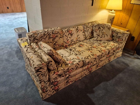 86 In. Floral Pattern Couch