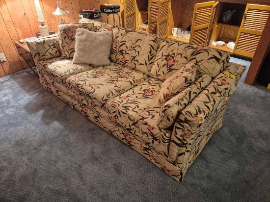86 In. Floral Pattern Couch