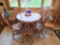 Oak Table with 6 chairs and lazy susan