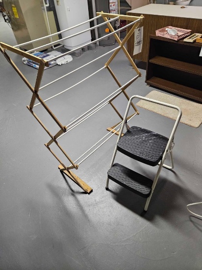 Drying rack, stool