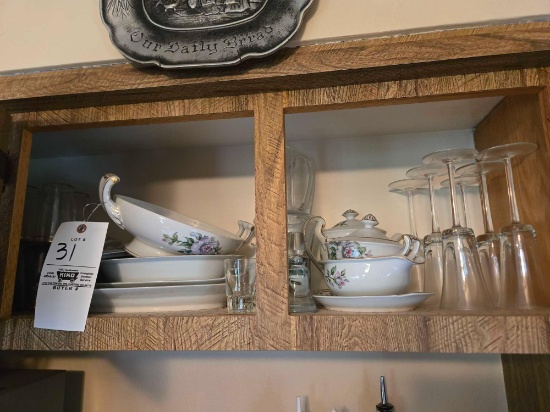 Craftsman China Princess, vases, stemware
