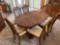 Drop Leaf Table with 6 Chairs / Wood Hutch