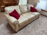 86 In. Faux Leather Couch