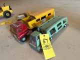 Tonka Tin Truck and Trailer / Ertl Tin Truck and Trilar