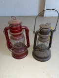 (2) Early Oil Lanterns