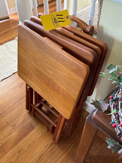 Wood Stack Serving tables