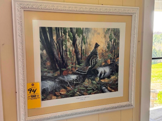 Frame Print Watchful Monarch-Ruffled Grouse by Gary Moss