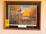 Signed Print Clover Trail Crossing Ruffle Grouse by Noel L Dunn