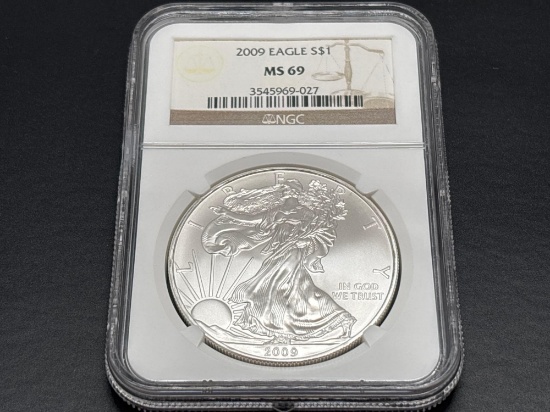 2009 MS69 1oz Fine Silver Eagle