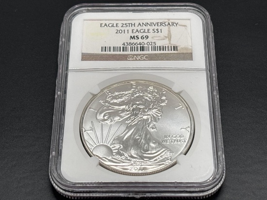 2011 MS69 1oz Fine Silver Eagle