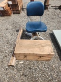 Office Chair, Wooden Box