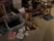 Wood Chair / Glassware / Wrapping Paper / Christmas Lights