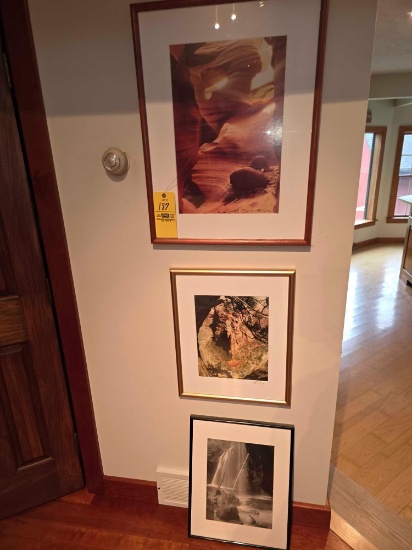 3 Signed Photos, Items in bathroom, Print Candles