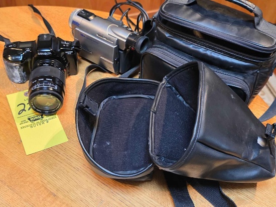 Minolta Camera and Panasonic Camcorder
