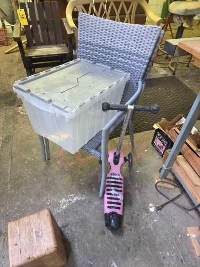 2 Patio Chairs, Scooter, Tote