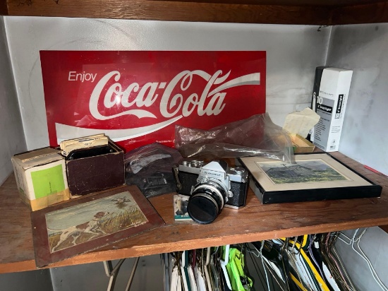 Plastic Coke Sign, Nikkormat Camera, View Master