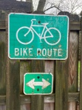 Bike Route Metal Sign