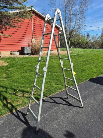 16.5 Ft. Collapsable Folding Aluminum Ladder