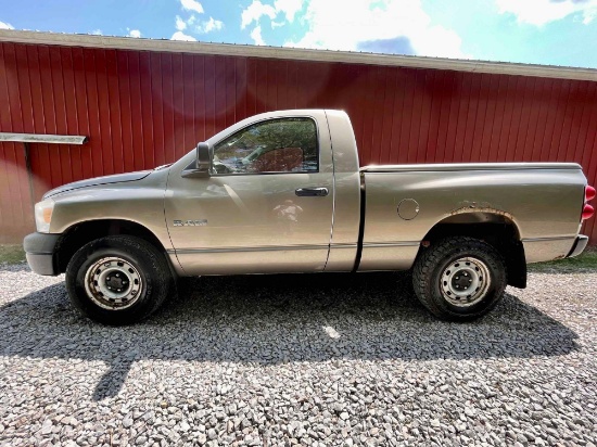 2008 Dodge Ram 1500 Reg Cab Pickup, 185,509 Miles, 4.7L, Gas, Auto, 4x4