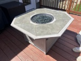 Outdoor deck propane fire table
