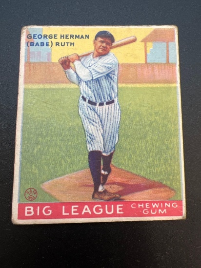 1933 Goudey Babe Ruth No. 144 Baseball Card