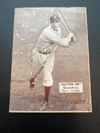 1934-36 Batter-Up Greenberg No. 57 Baseball Card