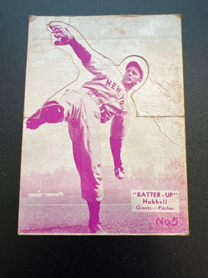 1934-36 Batter-Up Hubbell No. 5 Baseball Card