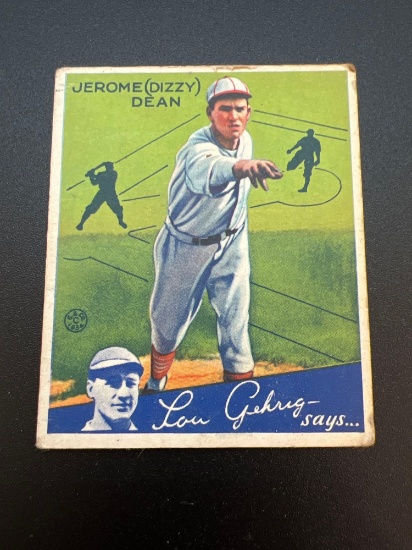 1934 Goudey Dizzy Dean No. 6 Baseball Card