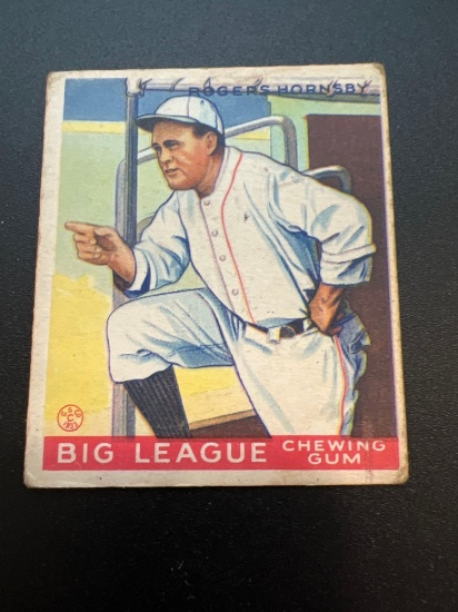 1933 Goudey Rogers Hornsby No. 188 Baseball Card