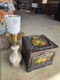 Lamp, floral box